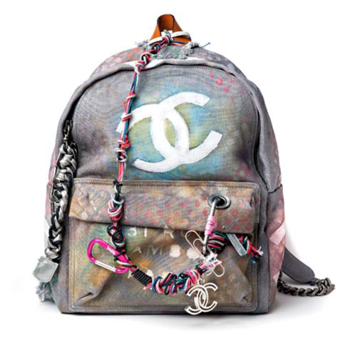 chanel graffiti bag|Chanel backpack canvas graffiti.